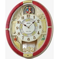 Seiko Melodies In Motion Red Oval Wall Clock QXM612R