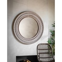 Gallery Direct Kota Wooden Large Round Wall Mirror Natural
