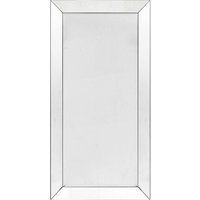 Gorizia Large Leaner Bevelled Wall Mirror In Silver