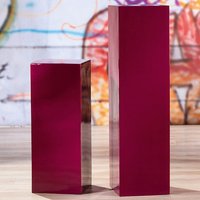 Clayton Fiberglass Set Of 2 Decorative Pillar In Pink