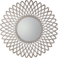 Beloit Wall Mirror With Wooden Frame In Natural And Whitewash