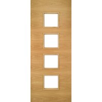 Deanta Augusta Prefinished Oak Glazed Fire Door 30m 1981mm x 686mm x 45mm