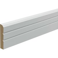 Modern Chamfered & 2x V Grooved 15mm x 68mm x 2440mm Primed