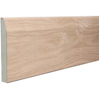 Chamfered & Rounded 18mm x 144mm x 4400mm Veneered American White Oak Unlacquered