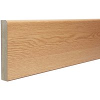 Rounded One Edge Wood Grain Light Oak Fully Finished Skirting