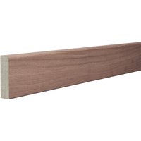 Rounded One Edge 18mm x 68mm x 2440mm Veneered American Black Walnut Unlacquered