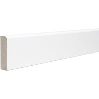 Rounded One Edge 18mm x 68mm x 2440mm Matt White Fully Finished