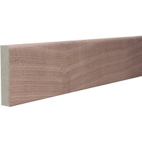 Rounded One Edge 18mm x 94mm x 2440mm Veneered American Black Walnut Unlacquered