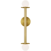Nodes Double Wall Light Brass, Wall Light, Burnished Brass - Andrew Martin