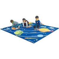 Indoor Early Years Classroom Colourful Space Themed Rug
