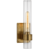 Presidio Outdoor Wall Light Brass, Wall Light, Hand-Rubbed Antique Brass - Andrew Martin