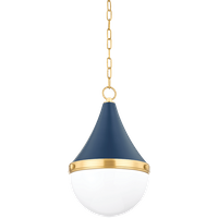 Ciara Pendant Light Soft Navy, Light - Andrew Martin