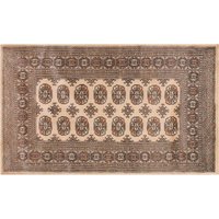 Bokhara 90x150cm Hand-Knotted Wool Rug In Beige