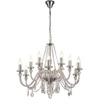 Allegany Ceiling Pendant, 12 Light E14, Polished Chrome, Clear Glass, Crystal, (ITEM REQUIRES CONSTRUCTION, CONNECTION)