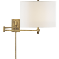 Hudson Wall Light Brass, Wall Light, Hand-Rubbed Antique Brass - Andrew Martin