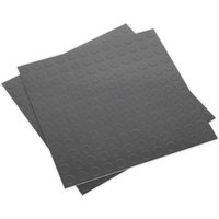 Sealey Sealey FT1B Silver 'Coin' Self Adhesive Vinyl Floor Tiles