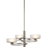 Aleeka Multi Arm Chandelier 3 Light Classic Pewter Finish, G9