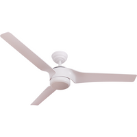 Aleris Ceiling Fan White Matt, Metal-Abs Blades Without Light Ip44 IP44