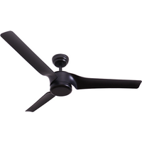 Aleris Ceiling Fan Black Matt, Metal-Abs Blades Without Light Ip44 IP44
