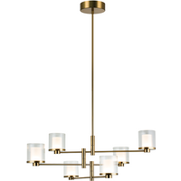 Althia Multi Arm Pendant Ceiling Light Gold Matt LED 3000K Dimmable