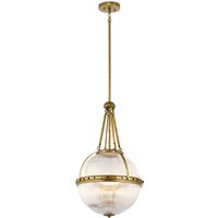 Aster 3 Light Globe Ceiling Pendant Brass, E14