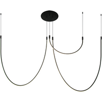 Zambelis 160cm Pendant Ceiling Light Black Matt LED 3000K Dimmable