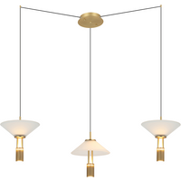 Ariston Cluster Pendant Ceiling Light Gold Matt LED 3000K Dimmable