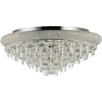 Alexandra Flush Ceiling 9 Light Polished Chrome, Crystal