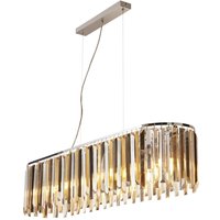 Clarrisa 8 Light Crystal Drops Pendant Light In Chrome