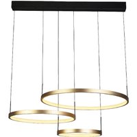 Grace 3 Ring Pendant Light In Gold And Black