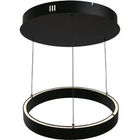 Layla Large Round Opal Acrylic Pendant Light In Black