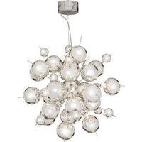 Molecule Chrome 12 Light Pendant With Chrome Balls