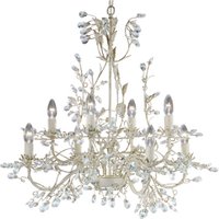 Almandite Cream Gold 8 Light Ceiling Light