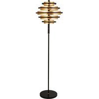 Hive 5 LED Floor Lamp In Black And Gold Leaf