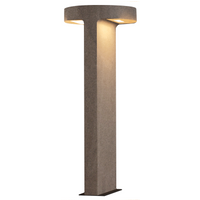 Zyria Twin Light Outdoor Bollard Natural Concrete LED 3000K IP65