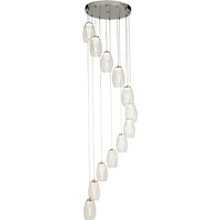 Cyclone Multi Drop 12 Pendant Light In Chrome With Clear Glass