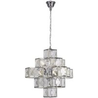 Glacier Acrylic Wall Hung 7 Pendant Light In Chrome