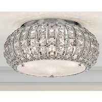 Marylin Wall Hung 4 Ceiling Light In Chrome With Crystal Glass