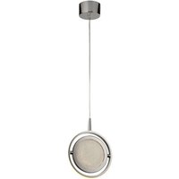 Gyroscope 1 LED Ring Pendant Light In Chrome