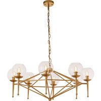 Abita 8 Bulbs Geo Pendant Light In Gold