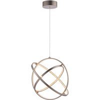 Eternity LED 3 Lights Triple Loop Pendant Light In Matt Nickel