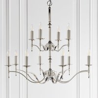 Stanford 12 Lights Pendant Light In Polished Nickel