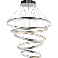 Ozias LED 6 Lights Crystals Pendant Light In Polished Chrome