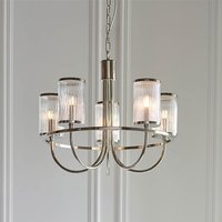 Durham 5 Lights Ceiling Pendant Light In Bright Nickel