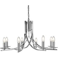 Ascona 8 Lights Clear Glass Pendant Light In Chrome