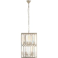 Merced Cylindrical Chandelier Ceiling Light In Nickel