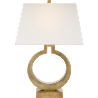 Ring Form Table Lamp Brass, Table Lamp, Small, Antique-Burnished Brass - Andrew Martin