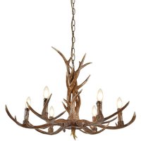 Stag 6 Lights Ceiling Pendant Light In Natural
