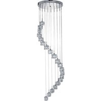 Ice Cube LED 20 Lights Pendant Light In Chrome