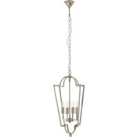 Venik Tapered 4 Lights Chandelier Ceiling Light In Nickel